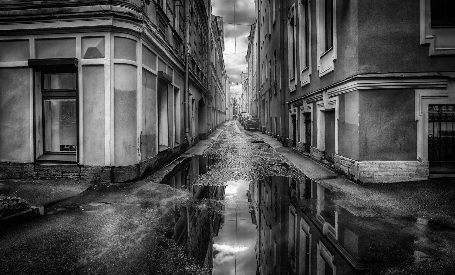 город,улица,архитектура,дождь,лужа,отражения, Тамара