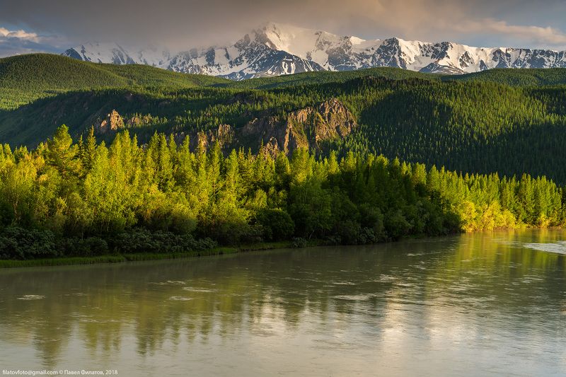 алтай, сибирь, чуя, лето, вечер, река, куркурек Чуя фото превью