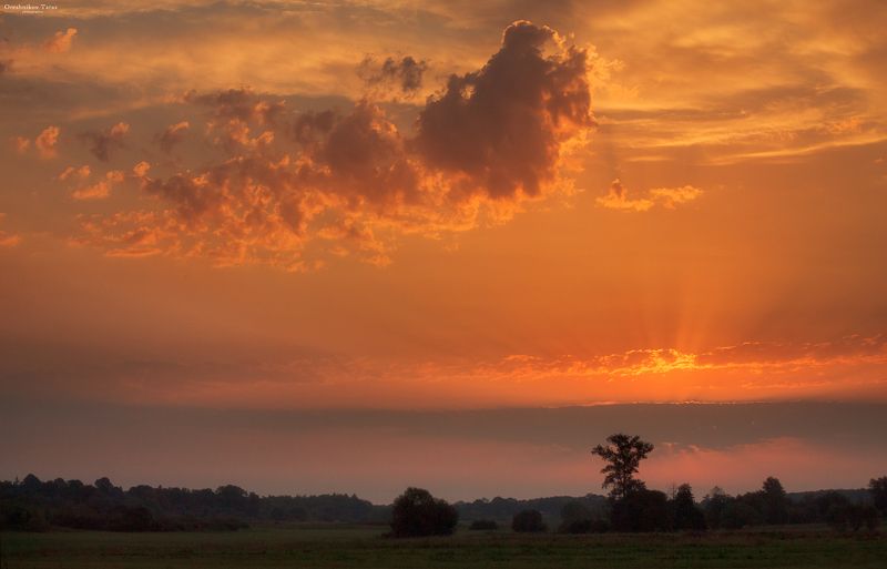 пейзаж,природа,рассвет,утро,небо,солнце,свет,весна ... фото превью
