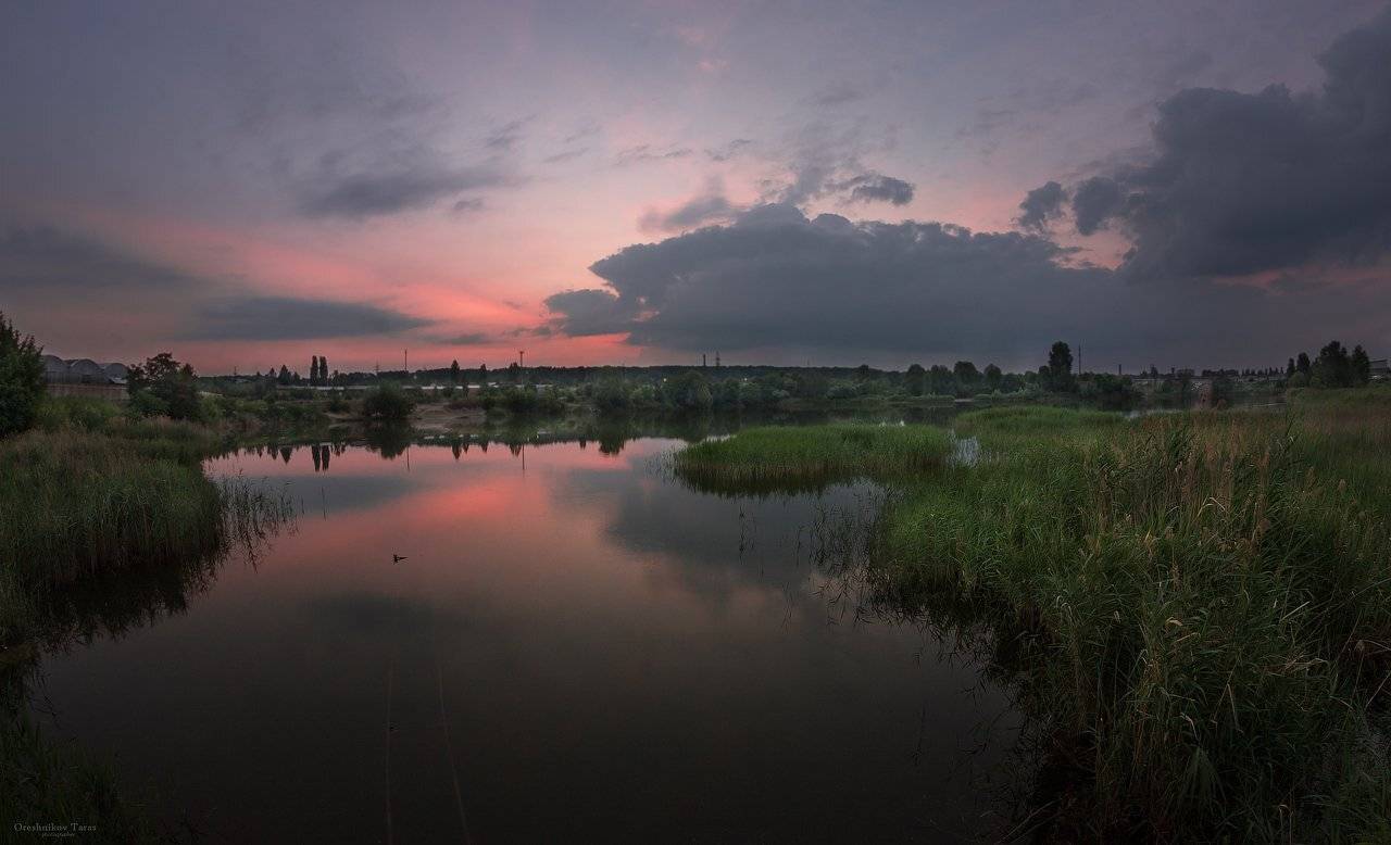 пейзаж,природа,рассвет,лето,карьер,небо,утро, Taras