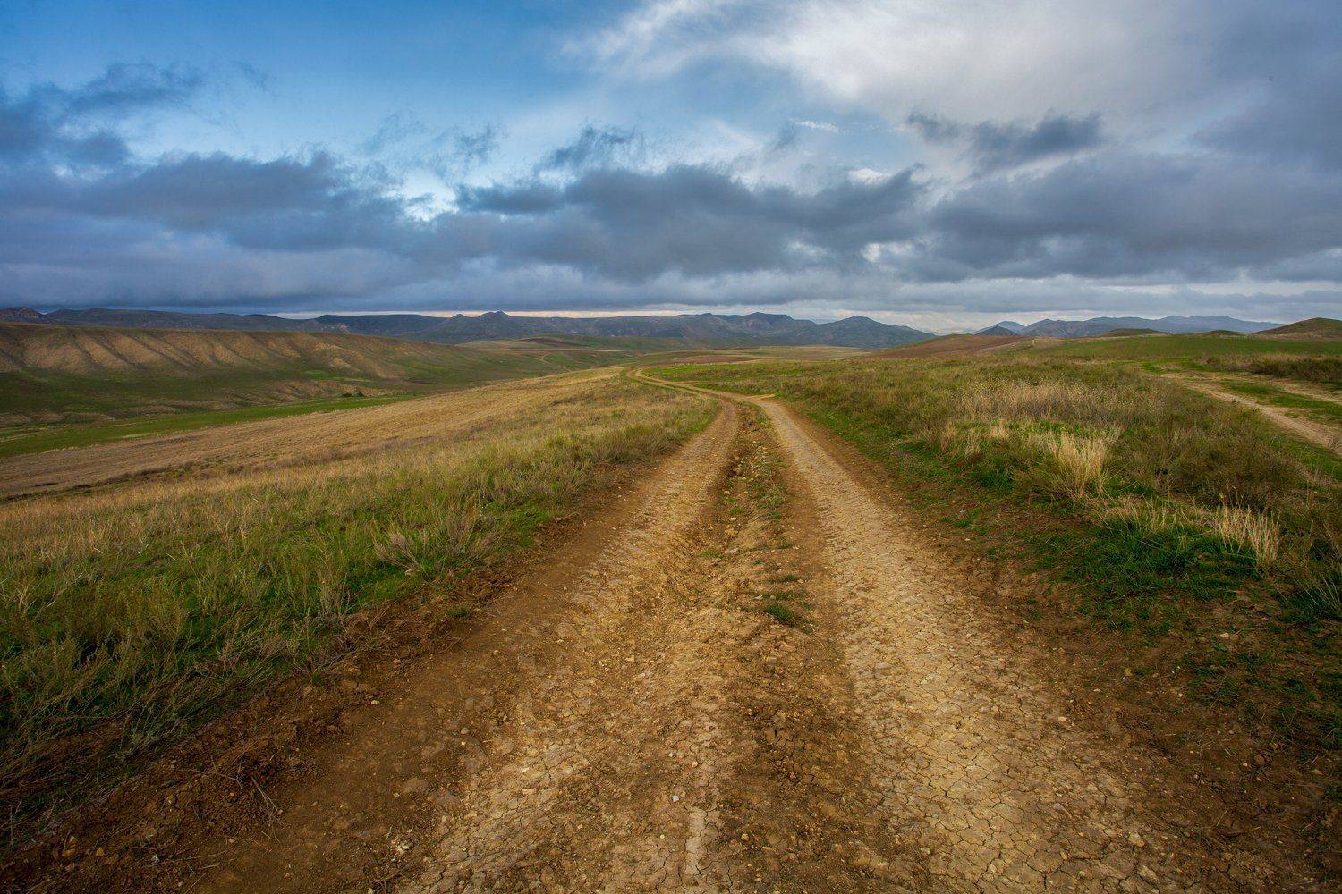 пейзаж, дорога, небо, перспектива, азербайджан, Денис Свечников