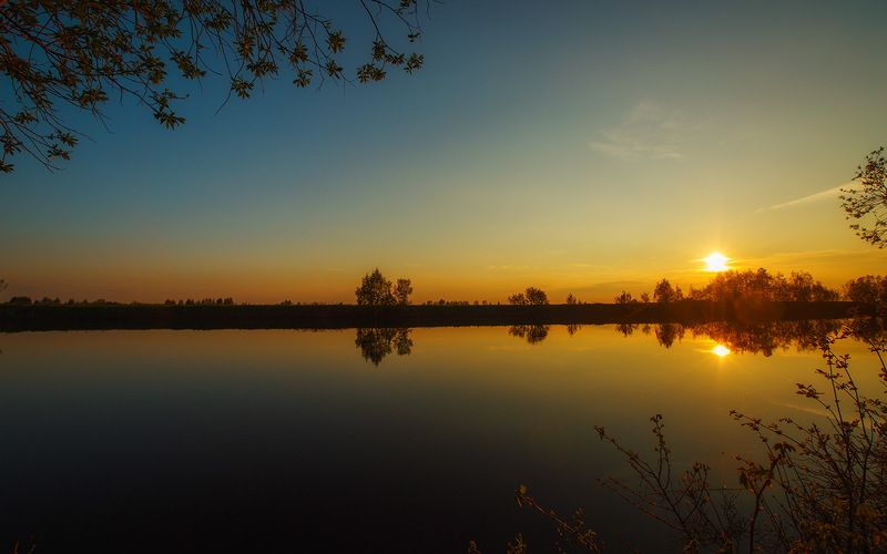 закат,природа,коми,печора Закат фото превью