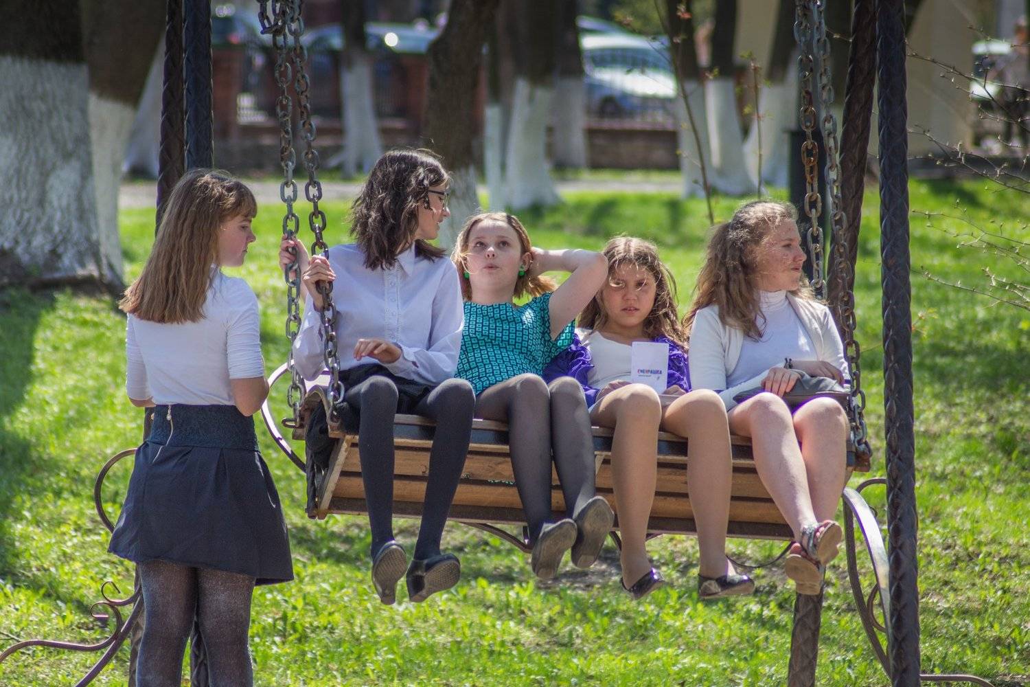 дети, девочки, праздник, детство, радость, качели, Руслан Востриков
