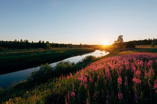 Закат на реке Оредеж