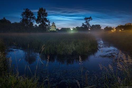 Серербристые облака в Тайнинском