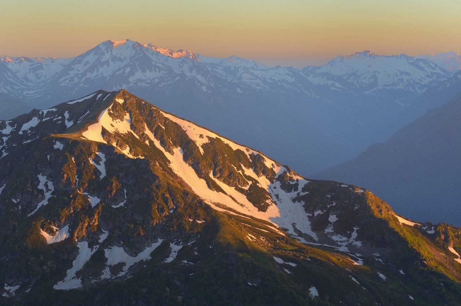 горы лето закат, Александр Жарников