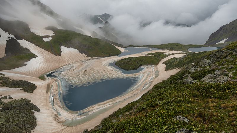 горы, кавказ, кчр, озеро, июнь, 2018, загедан ВЕЧЕР НА ОЗЕРЕ НАДЕЖДЫ фото превью