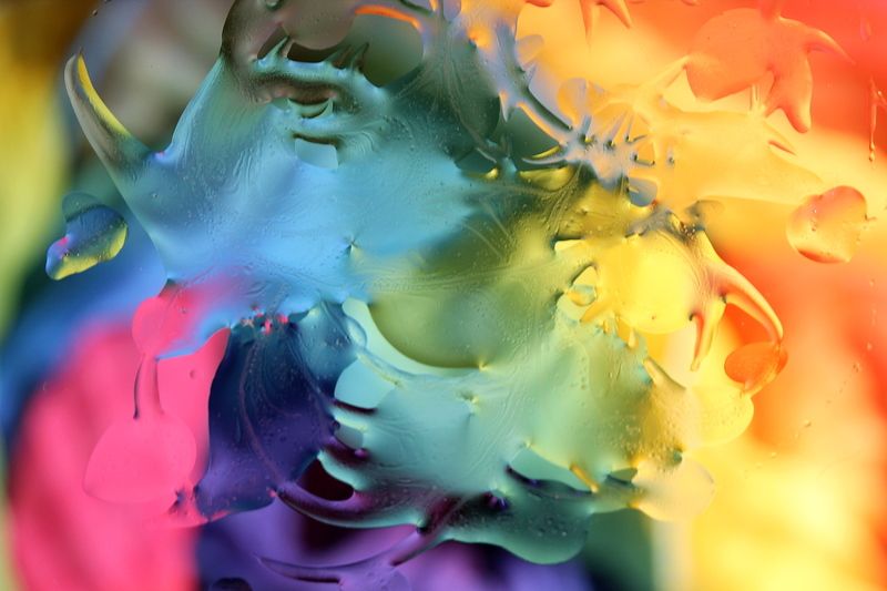 абстракция, цвет, яркий, форма, капли, вода Абстракция фото превью