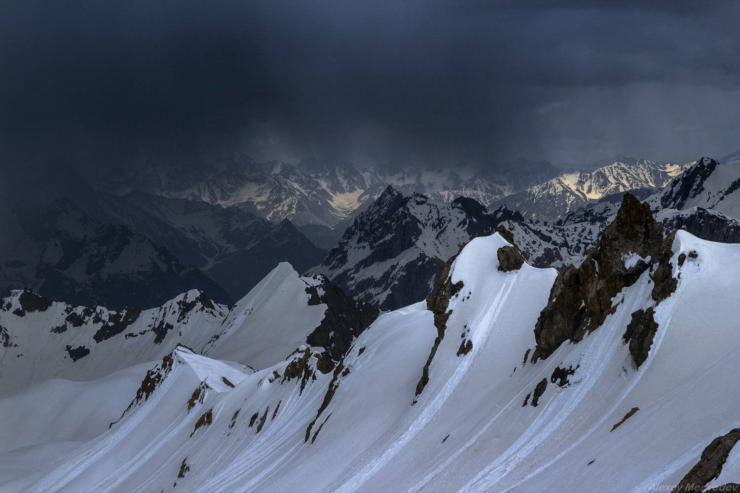 горы, скалы, таджикистан, фаны, перевал, снег, лавина, памир, казнок, mountains,tajikistan, фаны,, Алексей Медведев