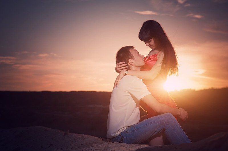 закат, парень, девушка, история любви Безмятежность фото превью