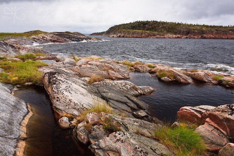 белое море, чупа, луда седловатая, карелия, камень, гранит, берег, шторм, white sea, chupa, island luda sedlovataya, karelia, rock, shore, storm на Луде Седловатой фото превью