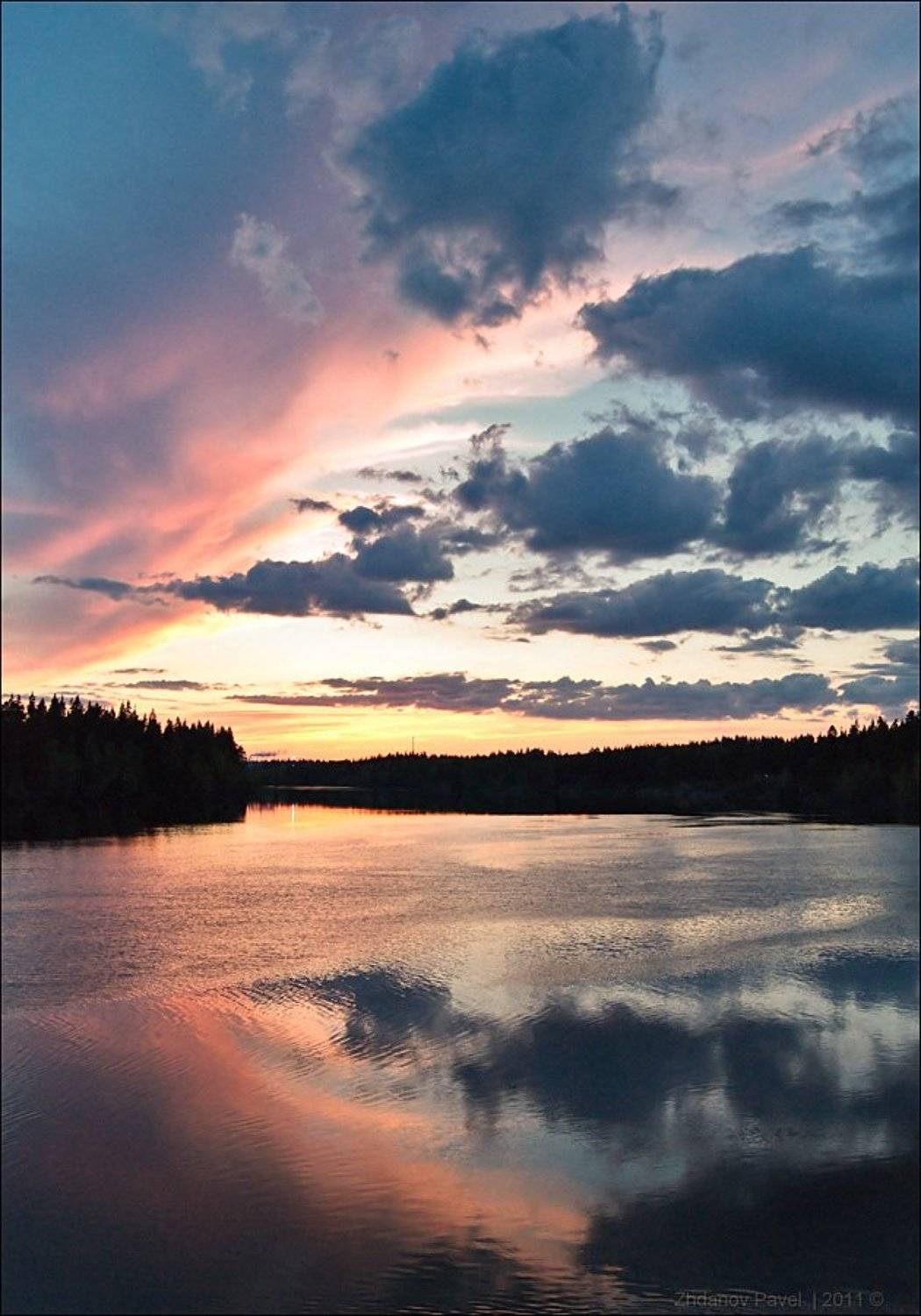 вечер_закат_вуокса., Павел Жданов