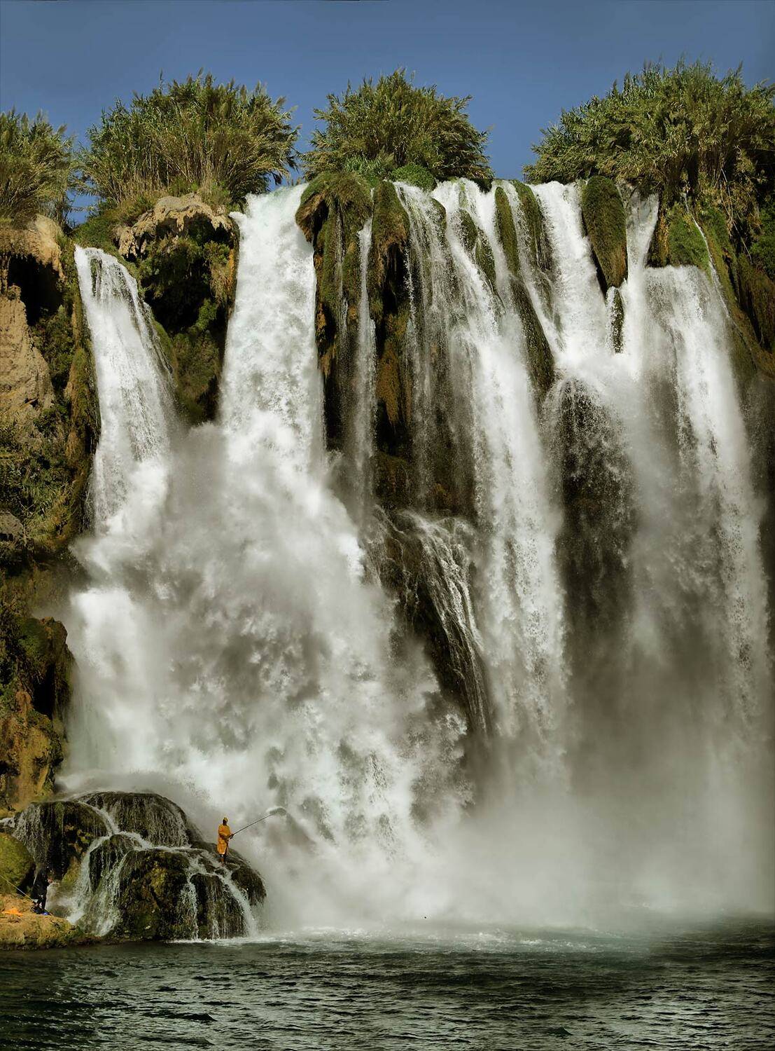 турция, анталия, водопад, рыбак, Игорь Дубровский