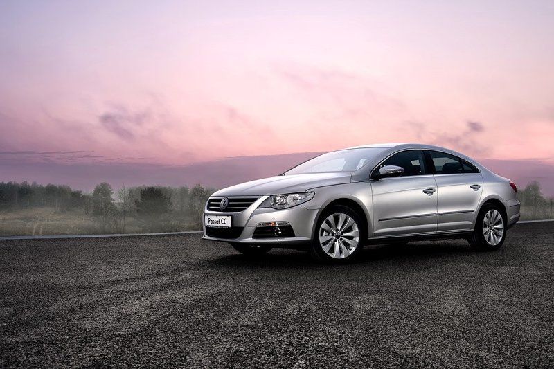 автомобиль, рассвет, пейзаж Volkswagen Passat CC фото превью