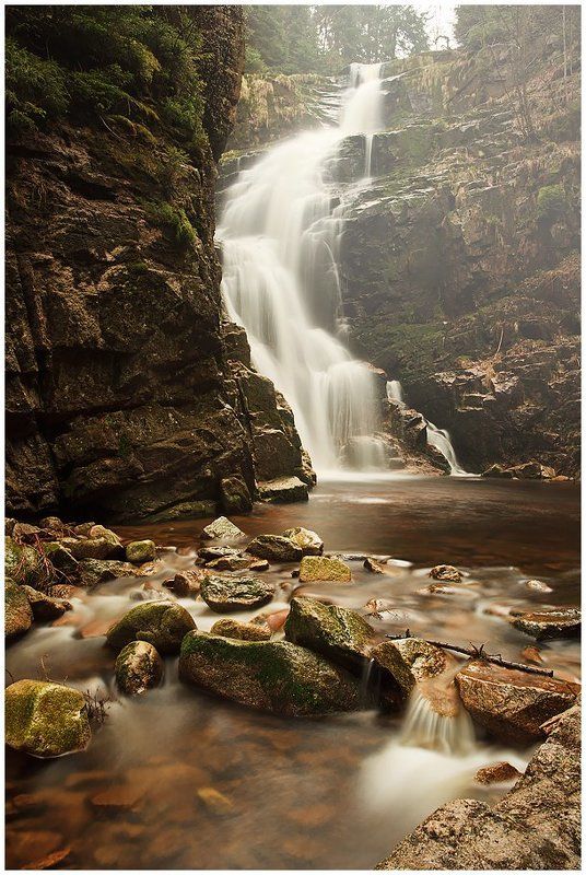 водопад, пейзаж, камни, вода, лес потоки большие и малые... фото превью