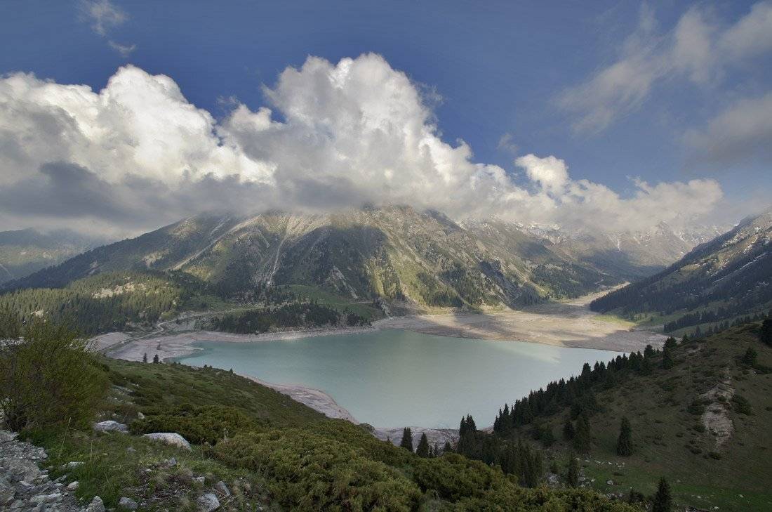 горы, озеро, облака, бао, Ольга Кулакова