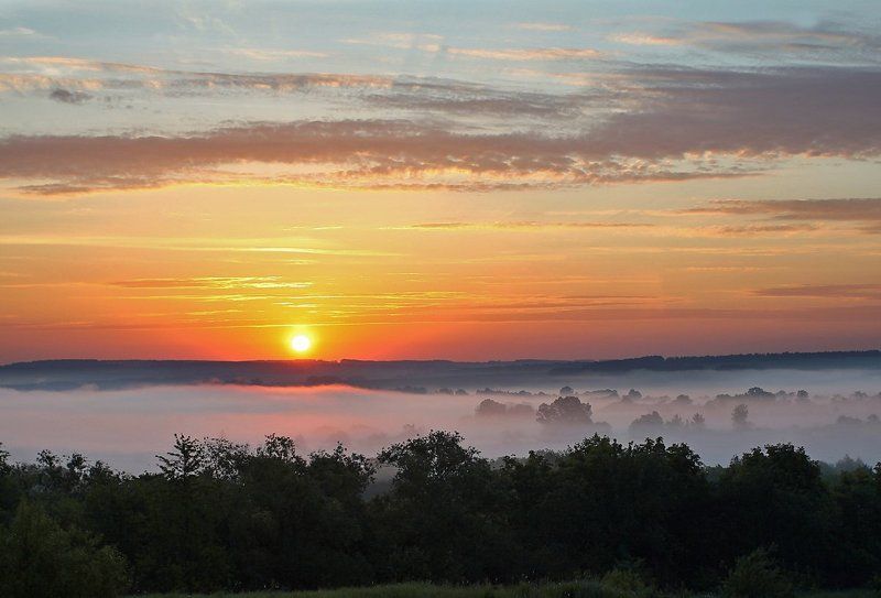 Утонула деревня в тумане фото превью