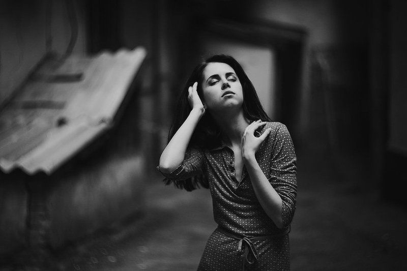 девушка,портрет,львов,чб Яна фото превью