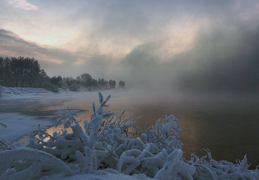 ангара, зима, река, декабрь, Николай Морский