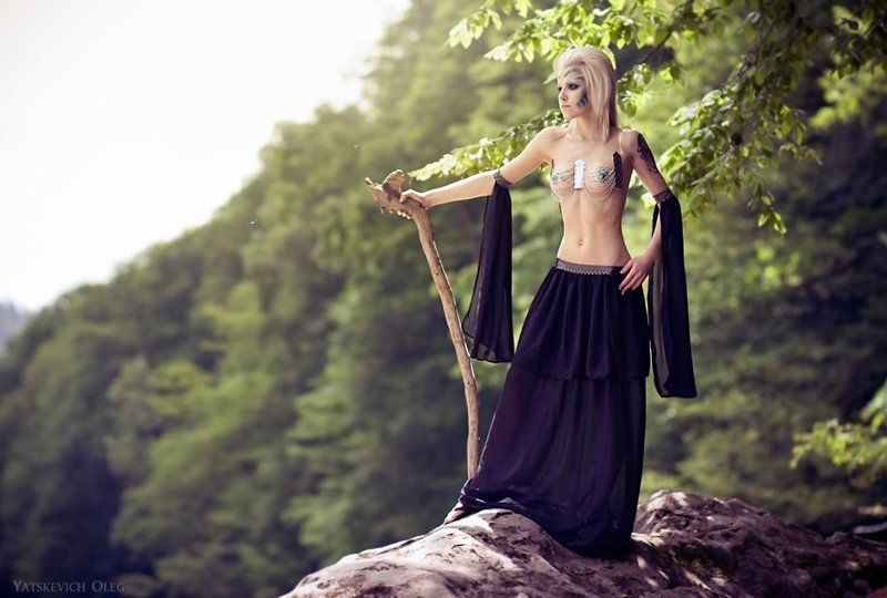 эльф, эрин, девушка, пленер, портрет  фото превью