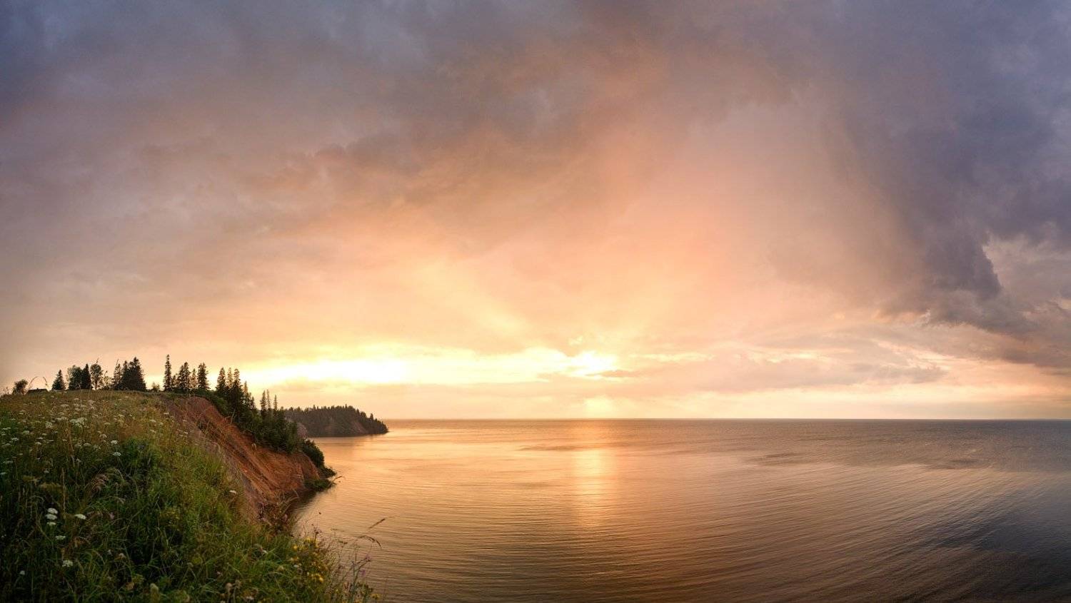 андоме, на, закат, горе, Владимир Кириченко (vlkira)