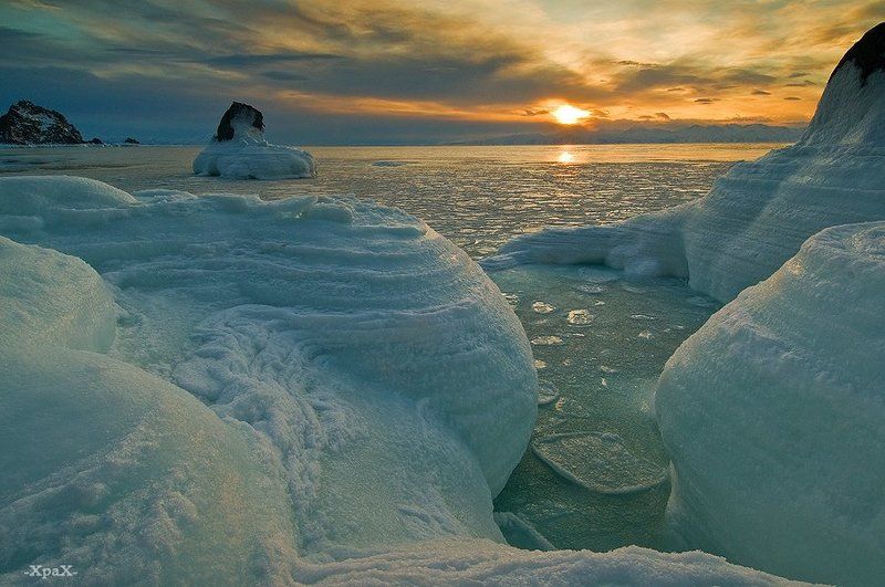 магадан, лед, зима  фото превью