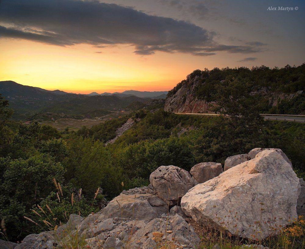 монтенегро, вечер, закат, горы, Alexander Martynov