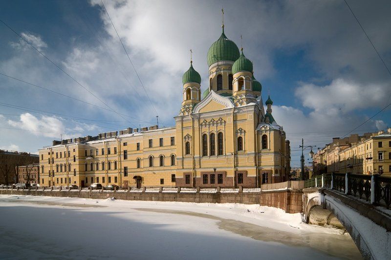 петербург, весна, зима, церковь исидора юрьевского, канал грибоедова  фото превью