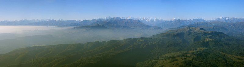 облака, горы, главный кавказский хребет, кбр  фото превью