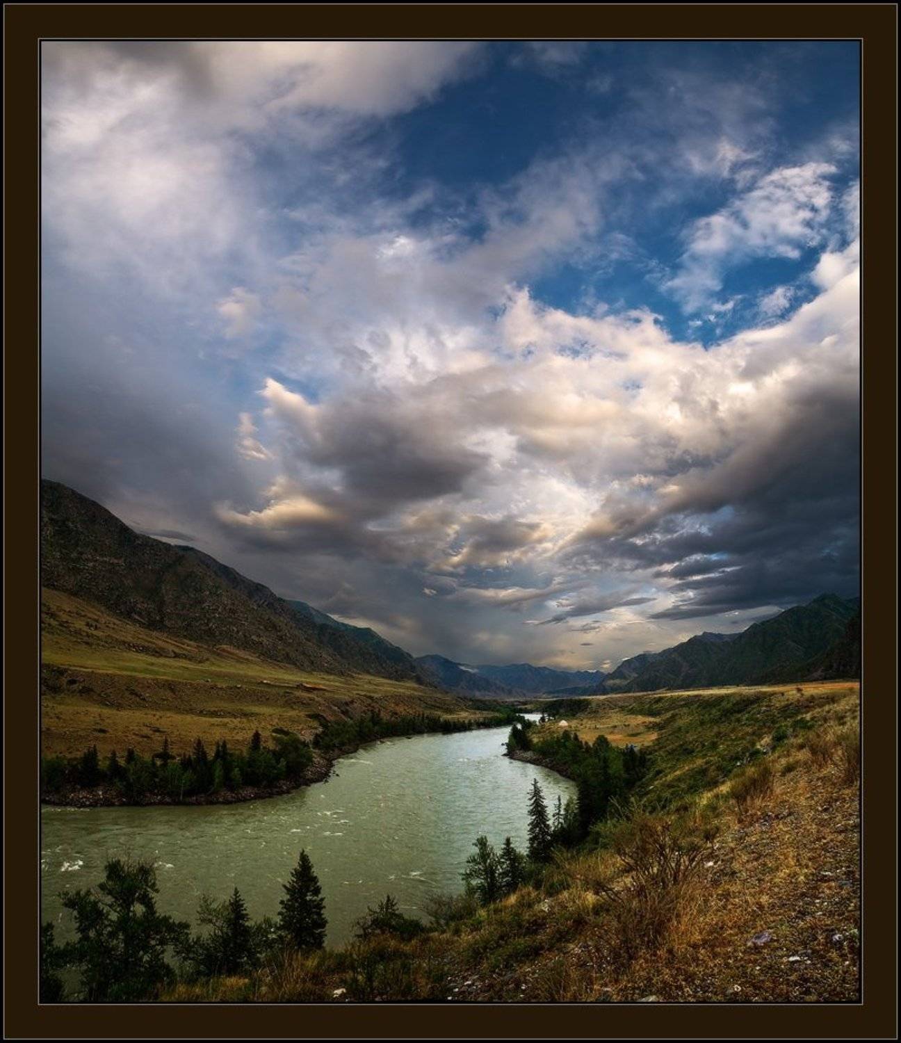 тучи, горы, непогода, вечер, катунь, алтай, Виталий из Н-ска