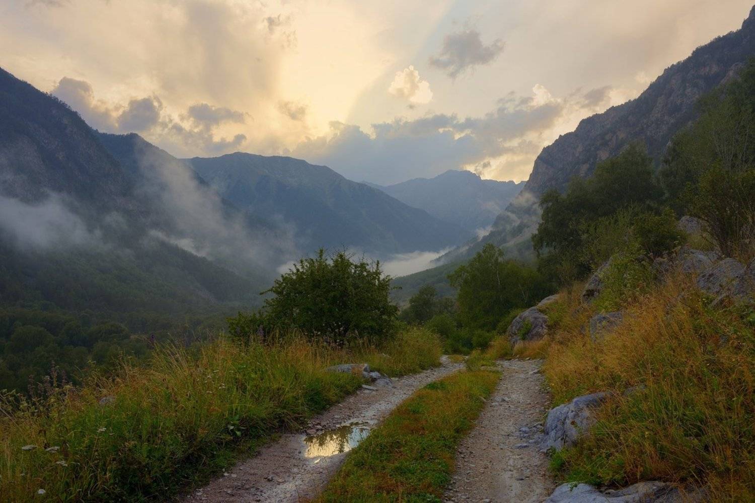 горы осень вечер уллу-кам, Александр Жарников