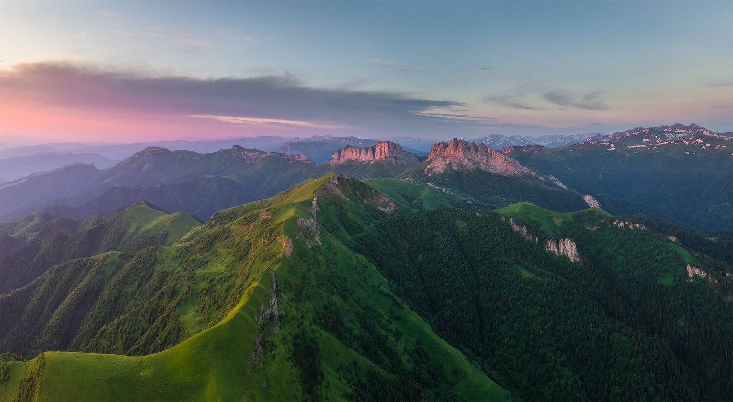 западный кавказ тхачи ачешбок рассвет июнь, Николай Мысливцев