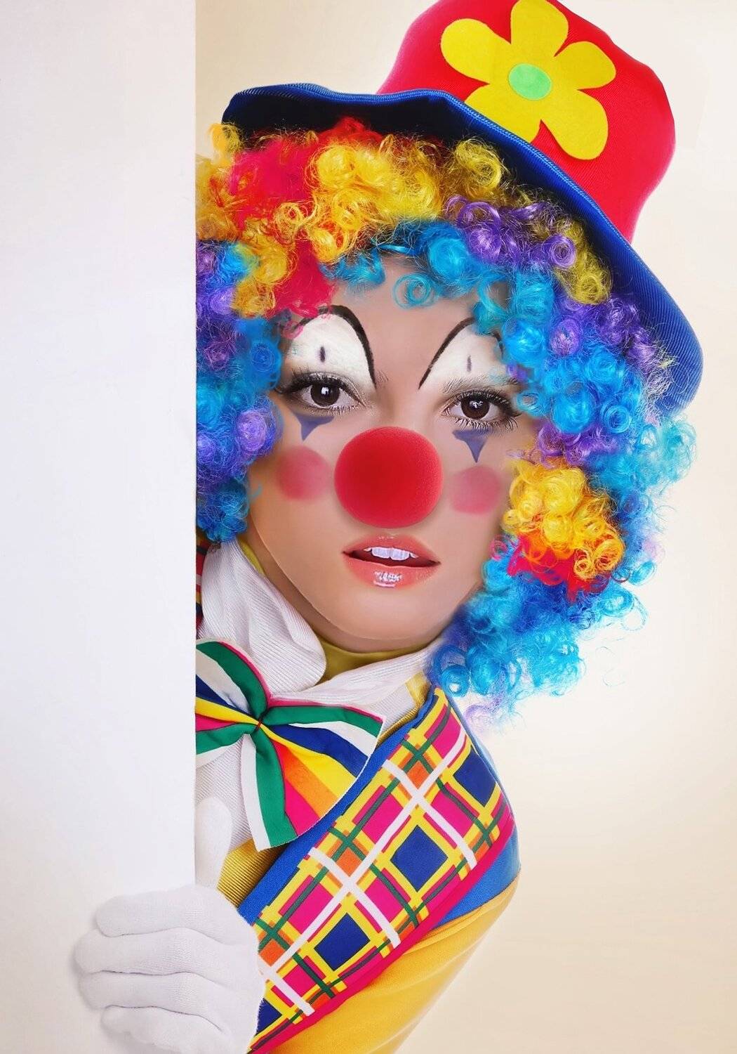 клоун, девушка, портрет, Sergii Vidov