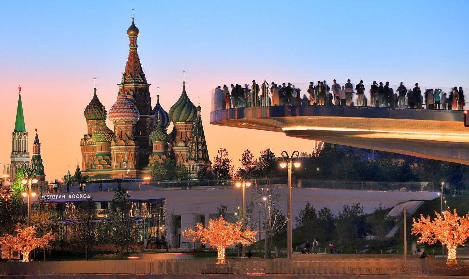 москва, зарядье, храм, василия блаженного, покровский собор, вечер, Виктор Климкин