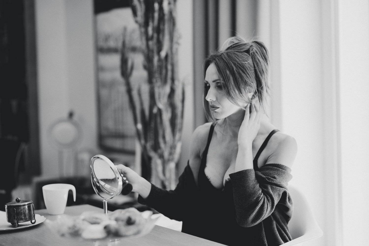 woman beauty black and white, Dorota Rybitwa