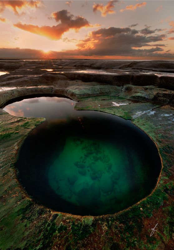 australia seascape color sunrise figure 8 pools фото превью