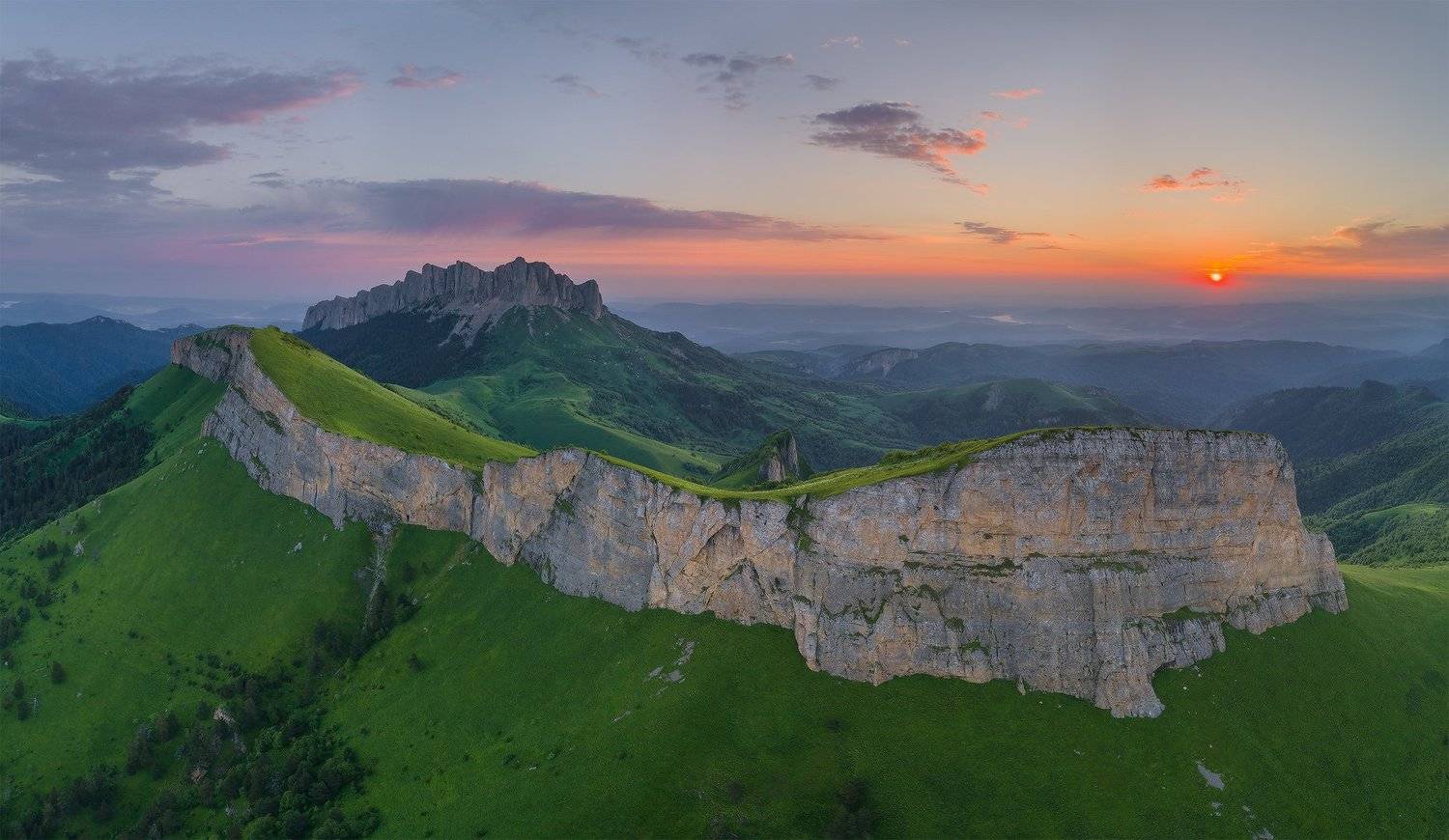 западный кавказ тхачи рассвет июнь квадрокоптер, Николай Мысливцев