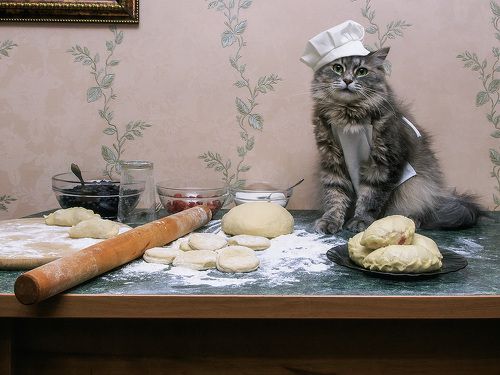 Вареники с черникой и клубникой