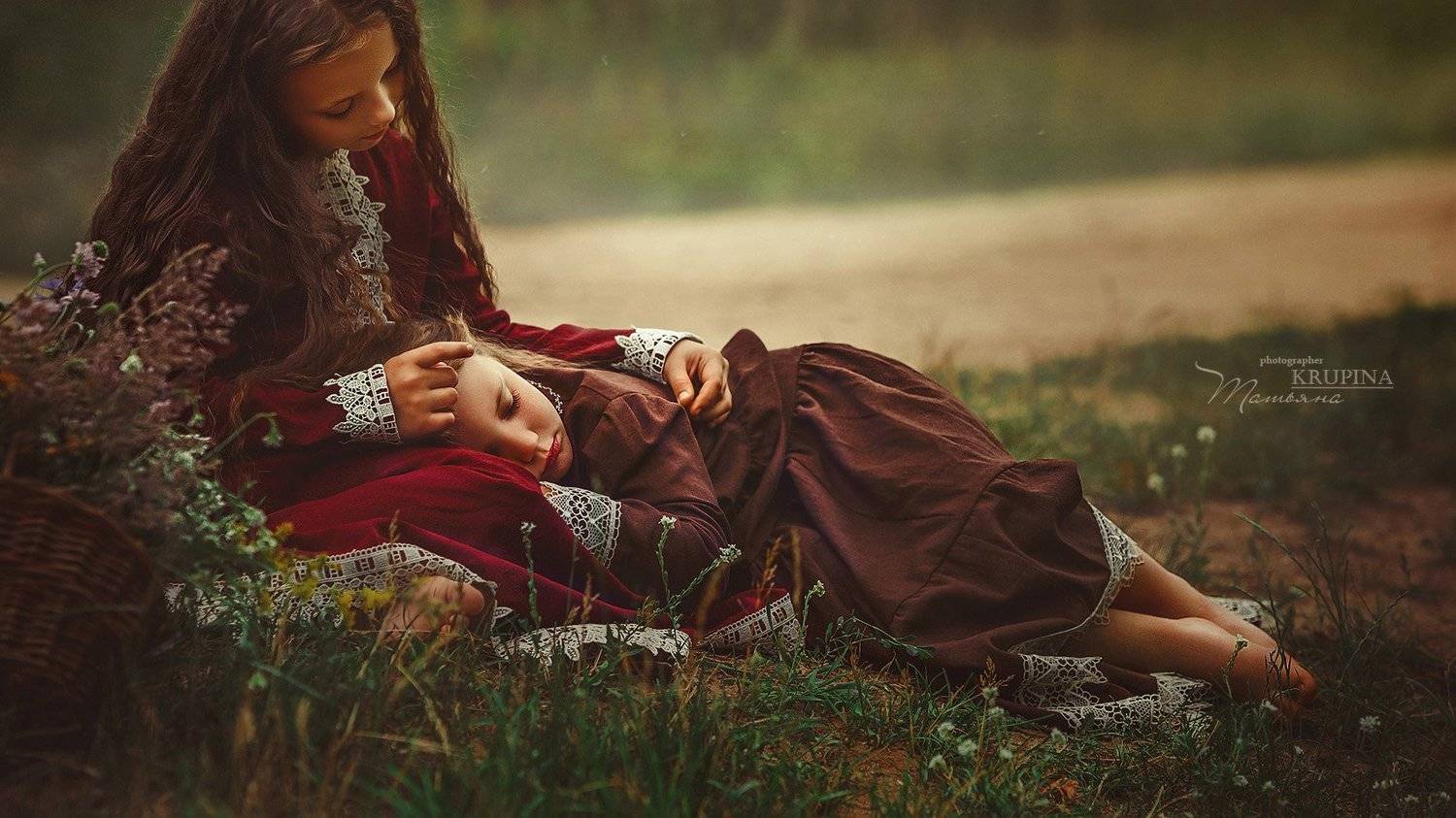 портрет, модель, поле, цветы, portrait, Крупина Татьяна