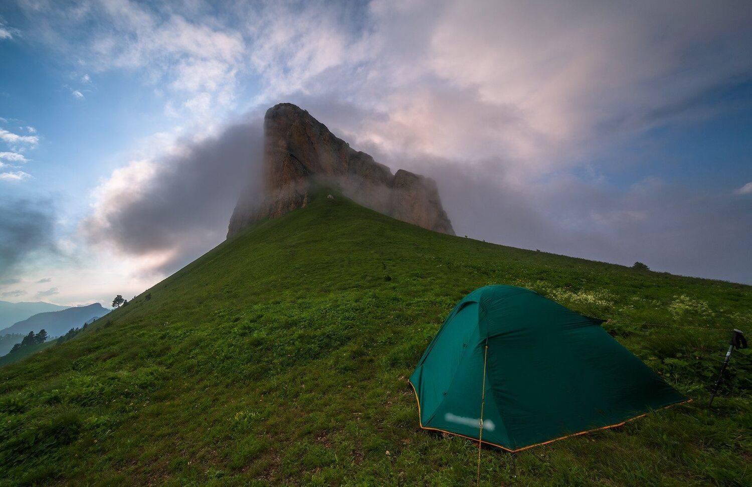 западный, кавказ, малый, тхач, вечер, июнь, Николай Мысливцев