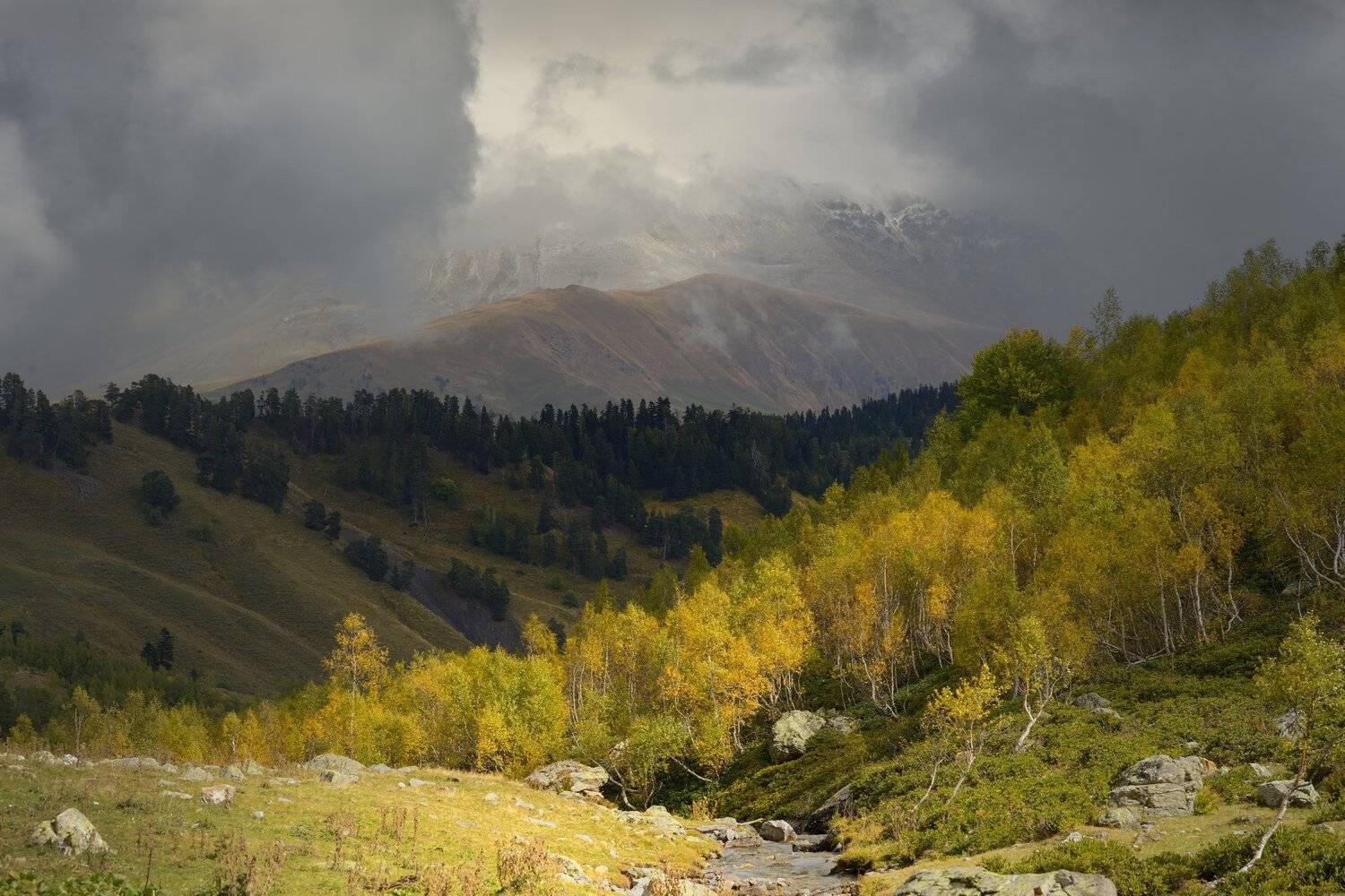 горы осень архыз, Александр Жарников