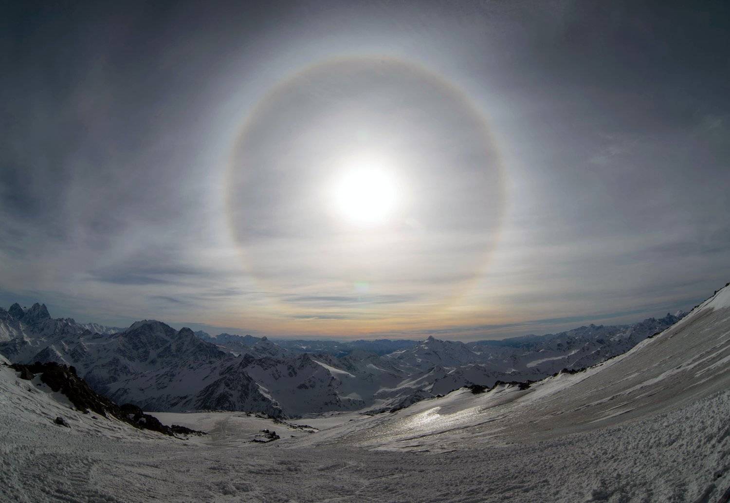 гало, солнеце, горы, , кавказ, эльбрус, зима, природа, nature, mountains, solar, halo, sun, caucasus, elbrus, Егор Бугримов