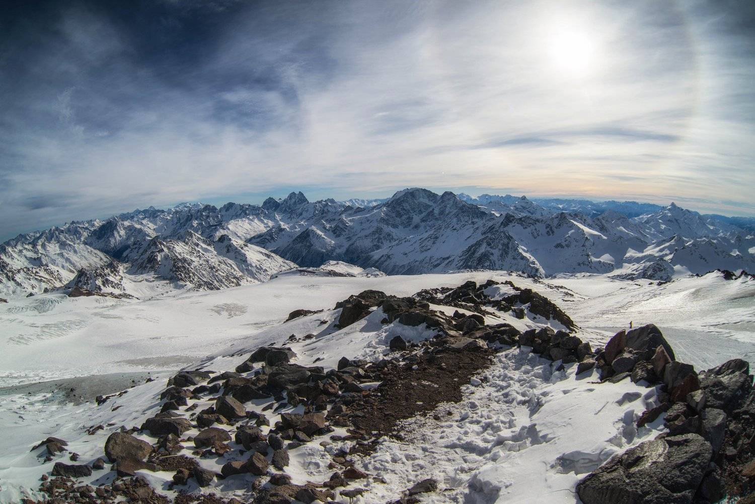 гало солнеце горы  кавказ эльбрус зима природа nature mountains solar halo sun caucasus elbrus, Егор Бугримов