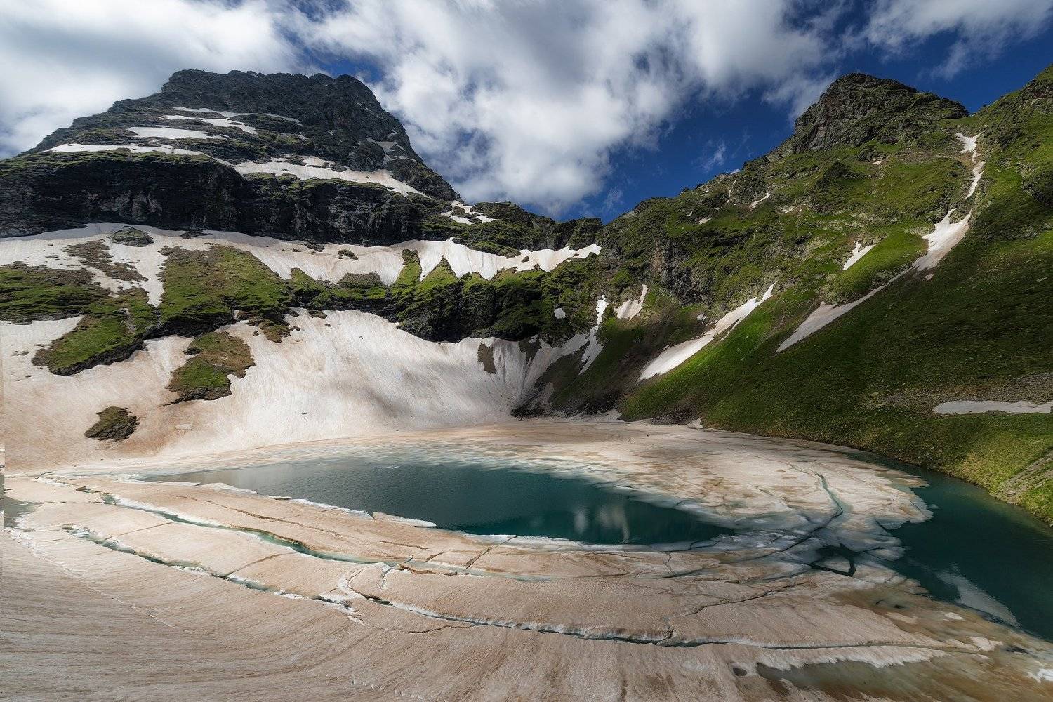 кавказ, горы, кчр, загедан, озеро, июнь, 2018, ФЁДОР