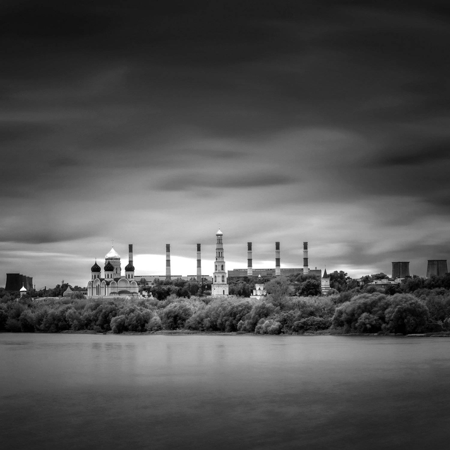 природа,пейзаж,река,лето,чернобелое,россия,небо, Павел Ныриков