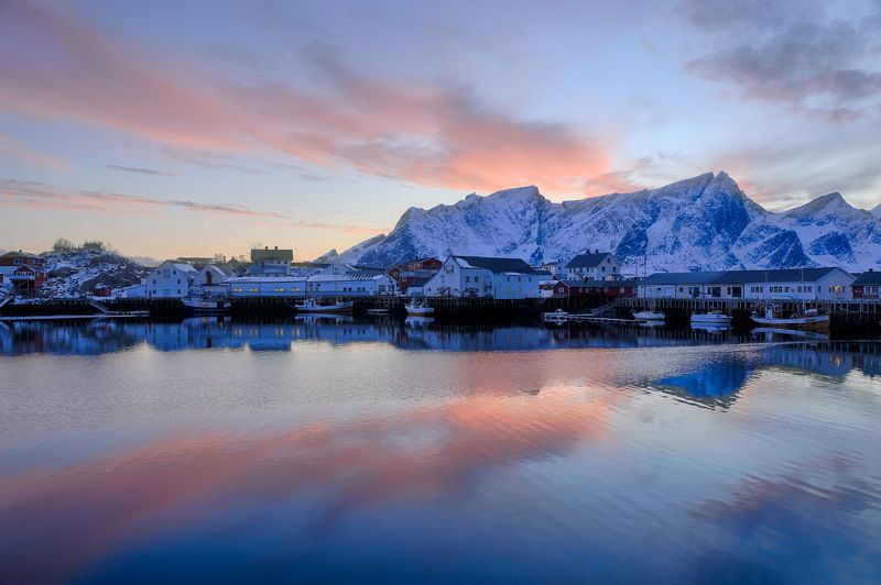 путешествие, отражение, закат, лофотены, норвегия, travel, sanset, norway, lofoten, mirroring Отражение фото превью