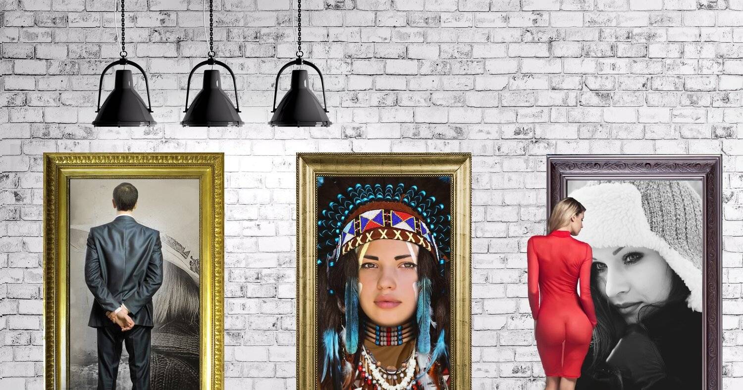 выставка, девушка, мужчина, Sergii Vidov