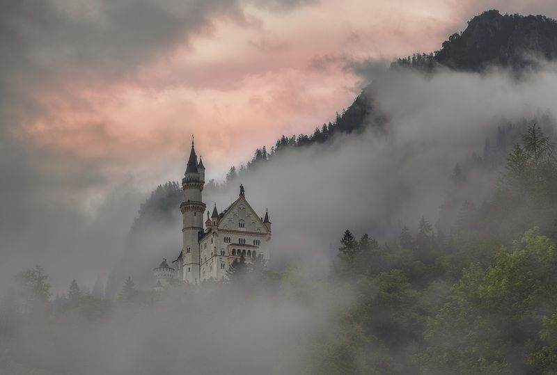 Замок, Германия, бавария, нойшвайнштайн Замок Нойшванштайн  фото превью