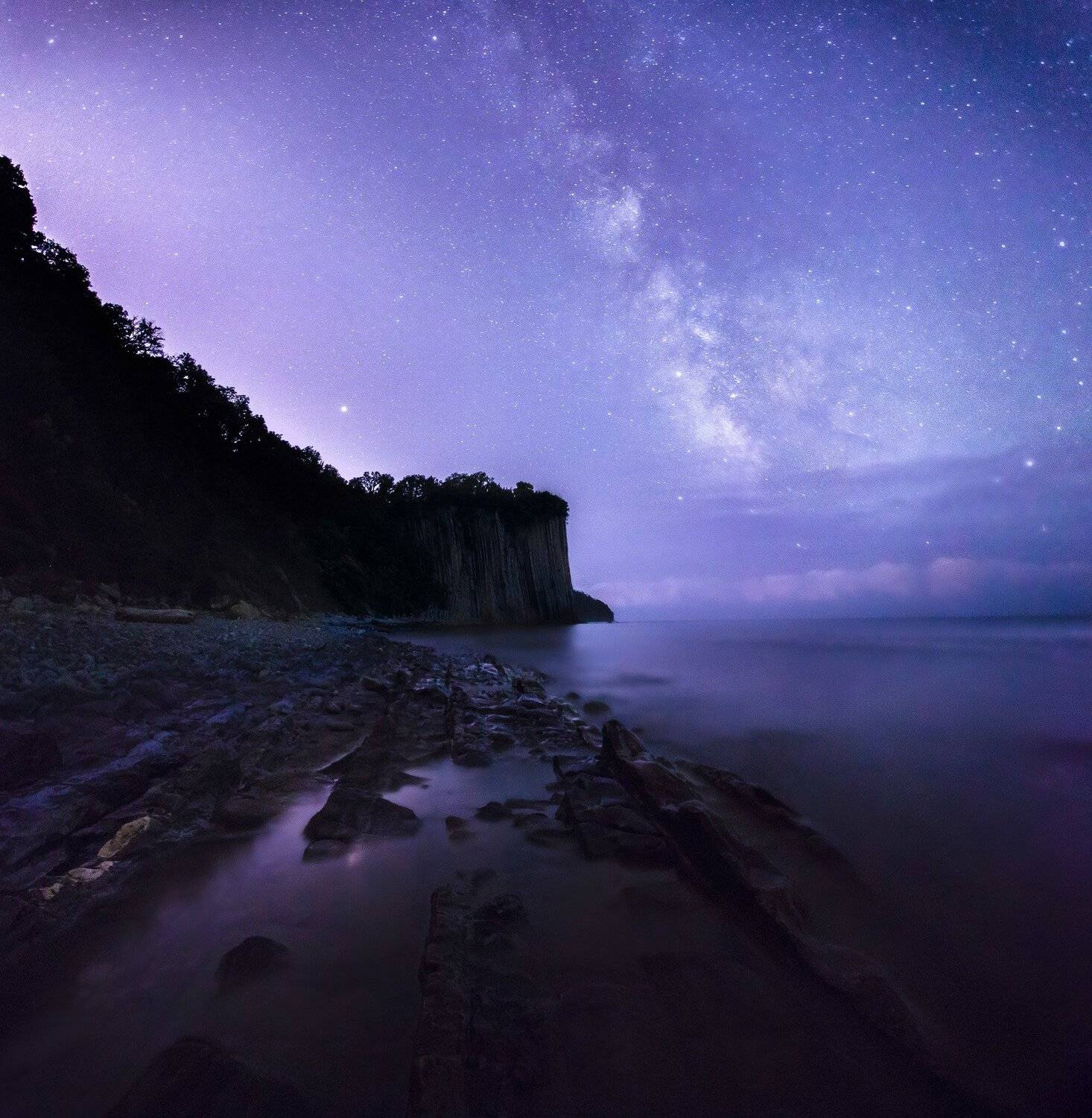 ночь, скала, море, черное море, длинная выдержка, night, nightscape, sea, seascape, long exposure, water, milky way, млечный путь, Сергей Шабанов