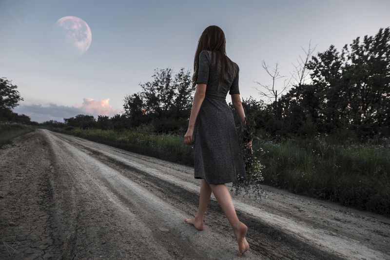 Портрет, женский портрет, девушка, взгляд, Россия, луна Алина фото превью